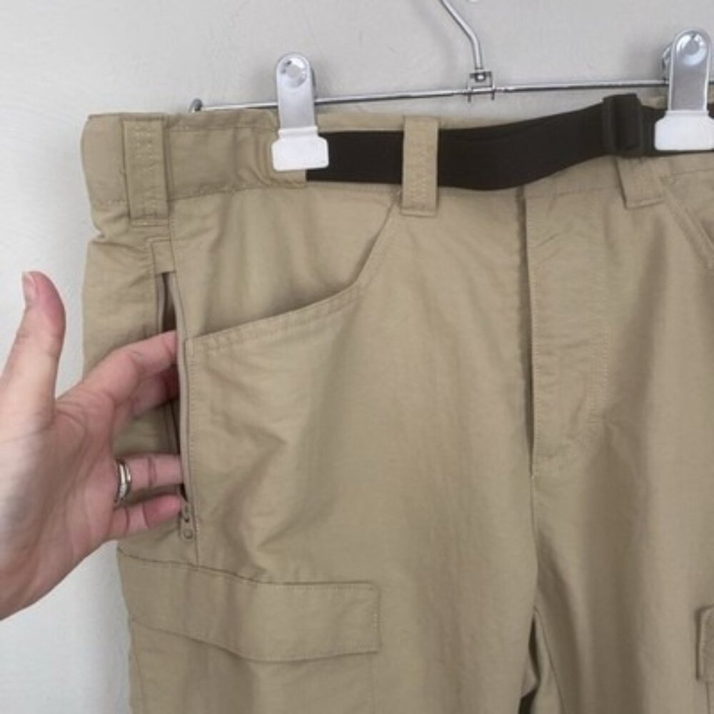The North Face Convertible Cargo Hiking Belted Pants Tan Size 32 Inseam 31 - Picture 3 of 16